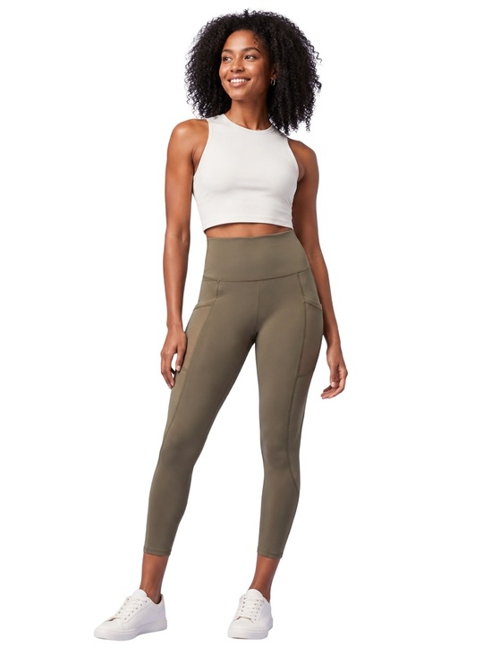 aerie Pants - OFFLINE By Aerie Goals High Rise 7/8 Olive Mesh Pocket Leggings Medium